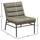 Meridian Burke Olive Vegan Leather Accent Chair IMAGE 8