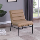 Meridian Burke Tan Vegan Leather Accent Chair IMAGE 2