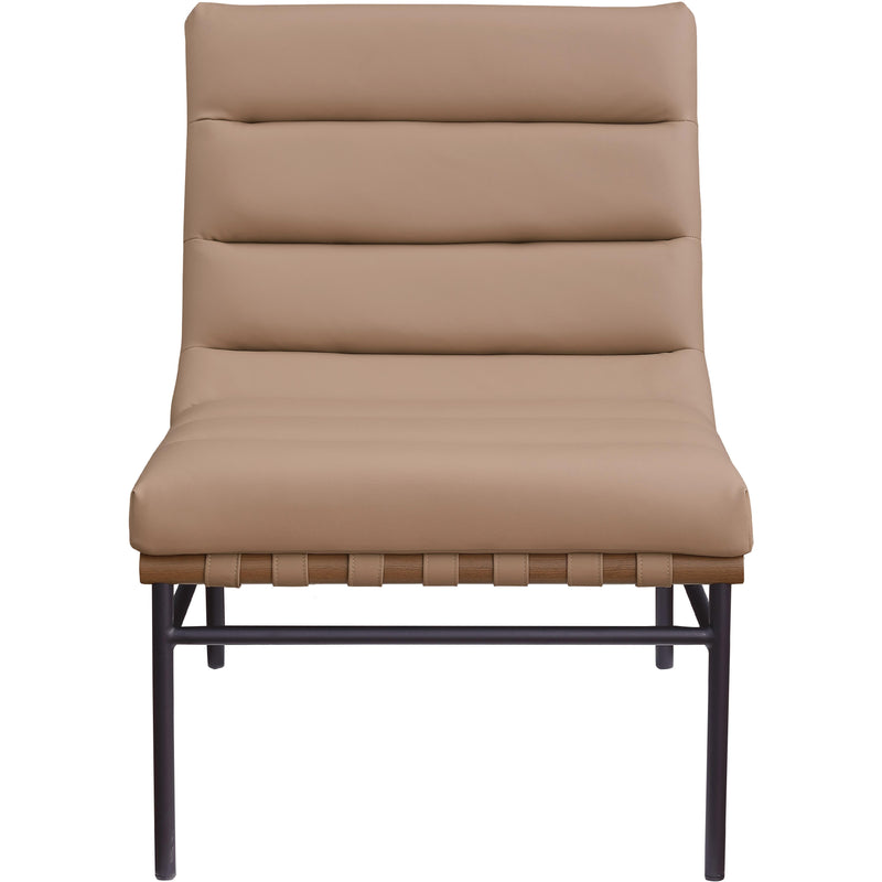 Meridian Burke Tan Vegan Leather Accent Chair IMAGE 3