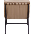 Meridian Burke Tan Vegan Leather Accent Chair IMAGE 5