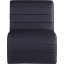 Meridian Ivy Black Vegan Leather Accent Chair IMAGE 3