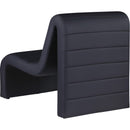 Meridian Ivy Black Vegan Leather Accent Chair IMAGE 6