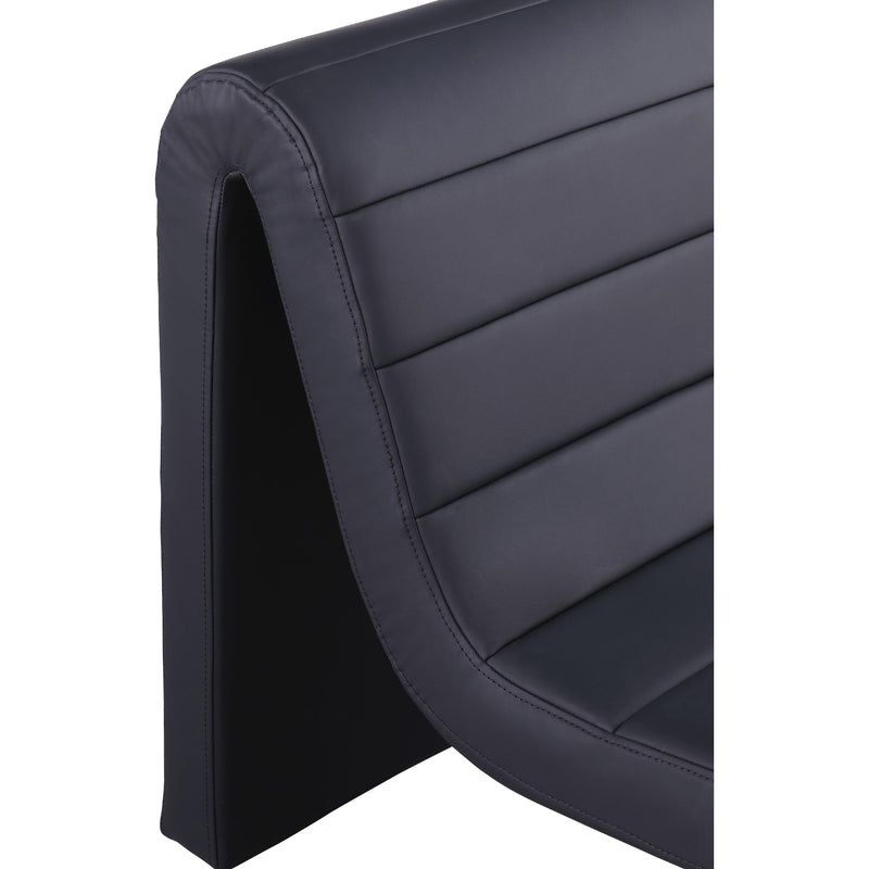 Meridian Ivy Black Vegan Leather Accent Chair IMAGE 7