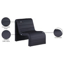 Meridian Ivy Black Vegan Leather Accent Chair IMAGE 9