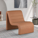 Meridian Ivy Cognac Vegan Leather Accent Chair IMAGE 2