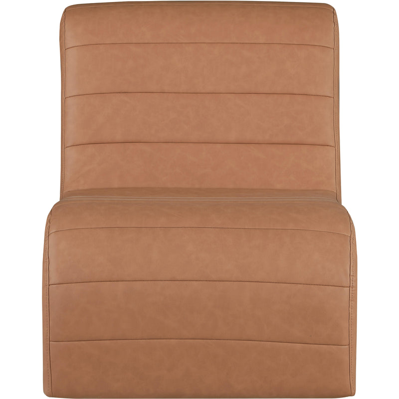 Meridian Ivy Cognac Vegan Leather Accent Chair IMAGE 3
