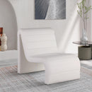 Meridian Ivy Cream Vegan Leather Accent Chair IMAGE 2