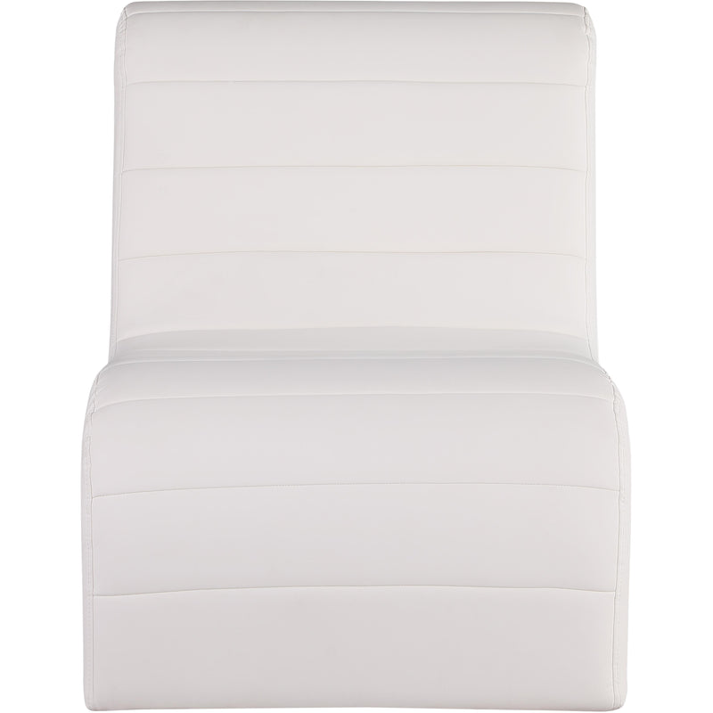 Meridian Ivy Cream Vegan Leather Accent Chair IMAGE 3