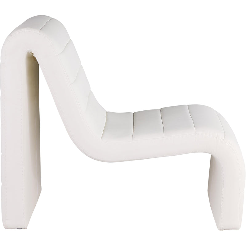 Meridian Ivy Cream Vegan Leather Accent Chair IMAGE 4