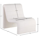 Meridian Ivy Cream Vegan Leather Accent Chair IMAGE 8