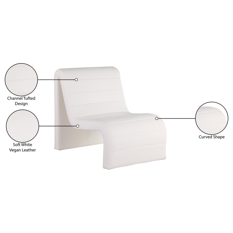 Meridian Ivy Cream Vegan Leather Accent Chair IMAGE 9