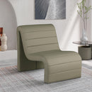 Meridian Ivy Olive Vegan Leather Accent Chair IMAGE 2