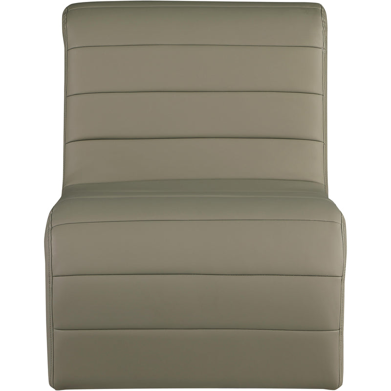 Meridian Ivy Olive Vegan Leather Accent Chair IMAGE 3
