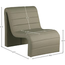 Meridian Ivy Olive Vegan Leather Accent Chair IMAGE 8