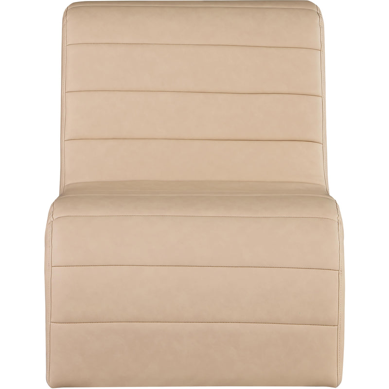 Meridian Ivy Tan Vegan Leather Accent Chair IMAGE 3