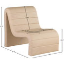 Meridian Ivy Tan Vegan Leather Accent Chair IMAGE 8