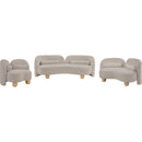 Meridian Daphne Beige Chenille Fabric Chair IMAGE 12