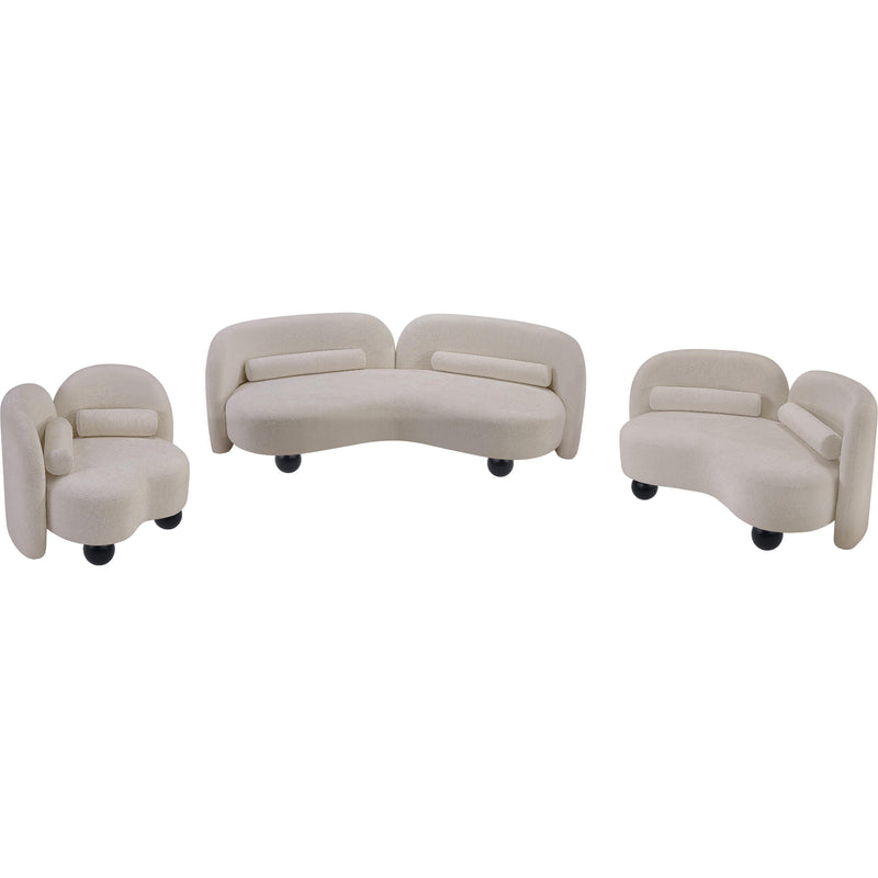 Meridian Daphne Beige Chenille Fabric Chair IMAGE 13