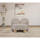 Meridian Daphne Beige Chenille Fabric Chair IMAGE 3