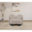 Meridian Daphne Beige Chenille Fabric Chair IMAGE 4