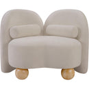 Meridian Daphne Beige Chenille Fabric Chair IMAGE 5