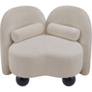 Meridian Daphne Beige Chenille Fabric Chair IMAGE 9