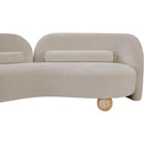 Meridian Daphne Beige Chenille Fabric Loveseat IMAGE 19