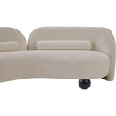 Meridian Daphne Beige Chenille Fabric Loveseat IMAGE 20