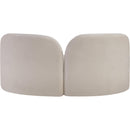 Meridian Daphne Beige Chenille Fabric Loveseat IMAGE 7