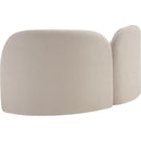 Meridian Daphne Beige Chenille Fabric Loveseat IMAGE 8