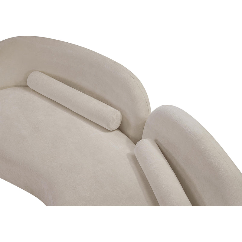 Meridian Daphne Beige Chenille Fabric Sofa IMAGE 18