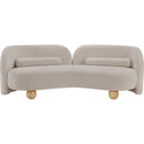 Meridian Daphne Beige Chenille Fabric Sofa IMAGE 5