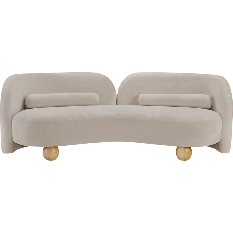 Meridian Daphne Beige Chenille Fabric Sofa IMAGE 5