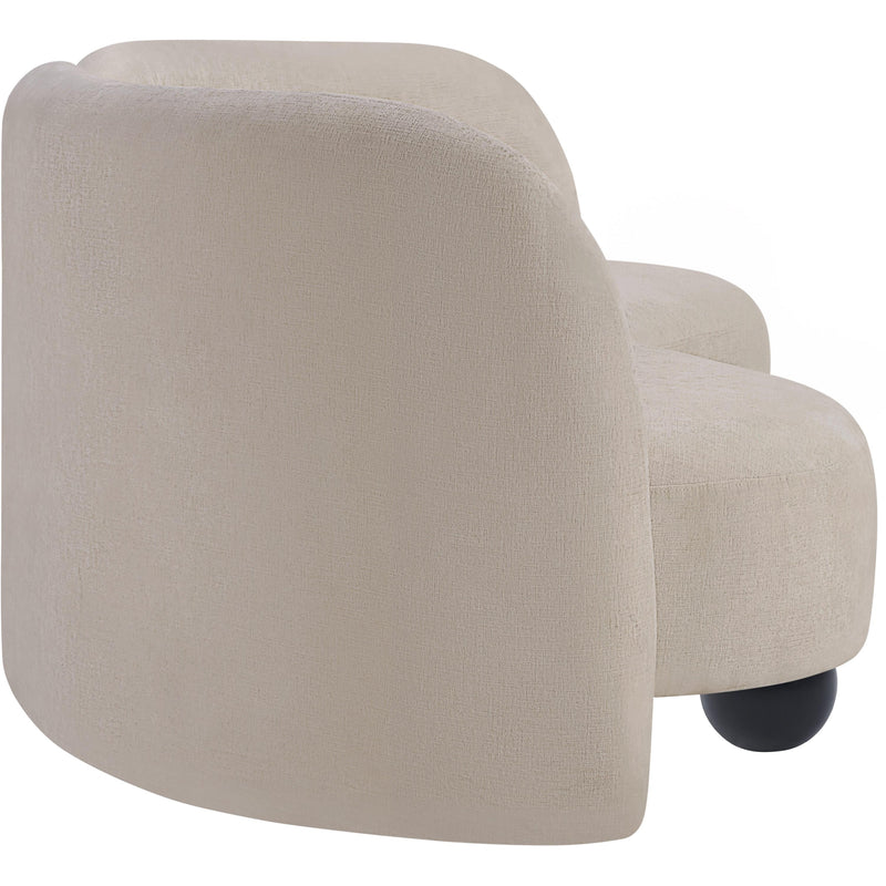 Meridian Daphne Beige Chenille Fabric Sofa IMAGE 6