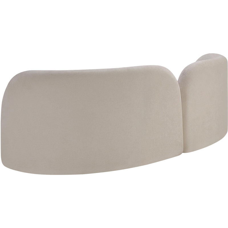 Meridian Daphne Beige Chenille Fabric Sofa IMAGE 8