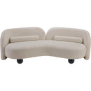 Meridian Daphne Beige Chenille Fabric Sofa IMAGE 9
