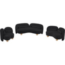 Meridian Daphne Black Chenille Fabric Chair IMAGE 19