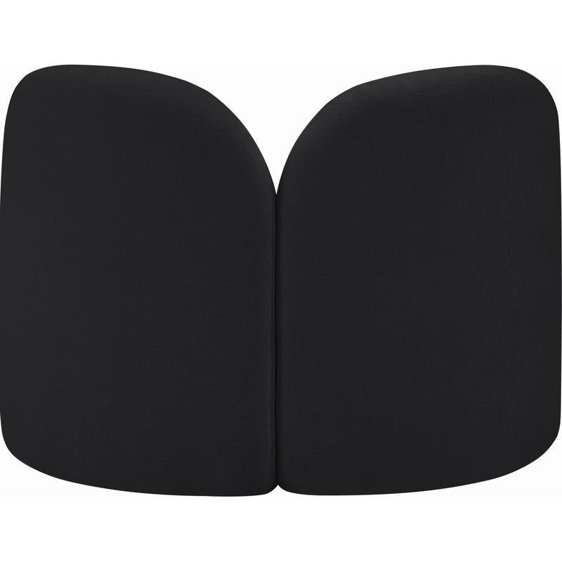 Meridian Daphne Black Chenille Fabric Chair IMAGE 7