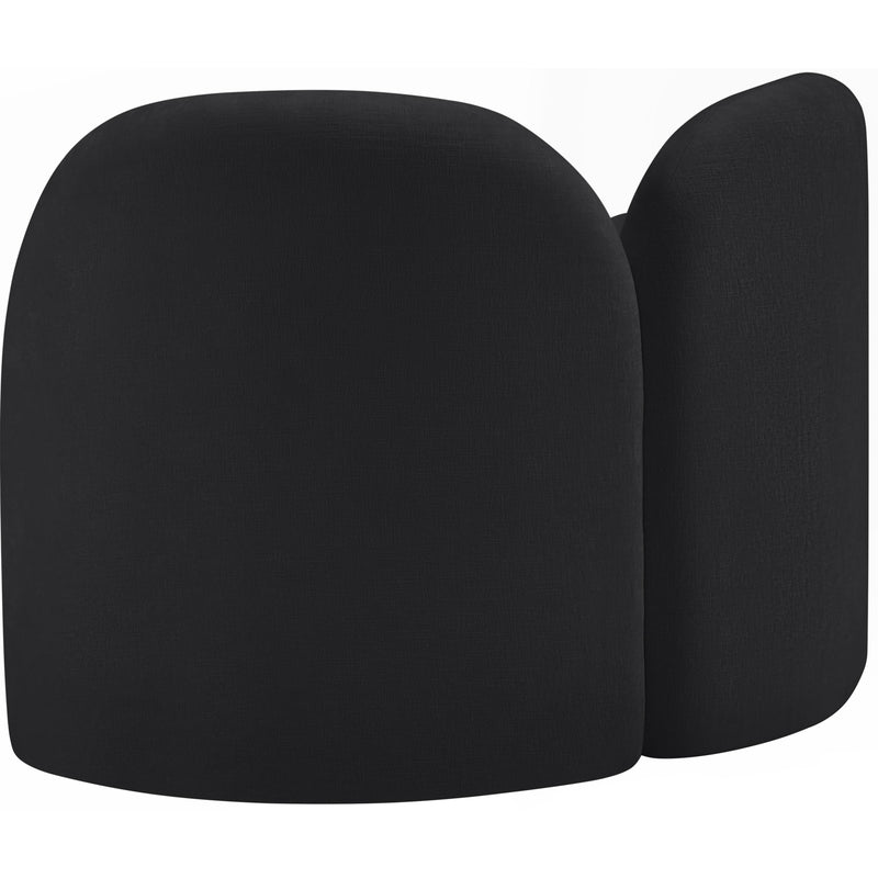 Meridian Daphne Black Chenille Fabric Chair IMAGE 8