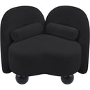 Meridian Daphne Black Chenille Fabric Chair IMAGE 9