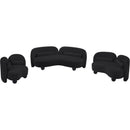 Meridian Daphne Black Chenille Fabric Loveseat IMAGE 13