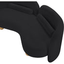 Meridian Daphne Black Chenille Fabric Loveseat IMAGE 17