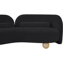 Meridian Daphne Black Chenille Fabric Loveseat IMAGE 19