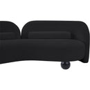 Meridian Daphne Black Chenille Fabric Loveseat IMAGE 20