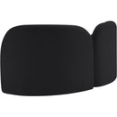 Meridian Daphne Black Chenille Fabric Loveseat IMAGE 8