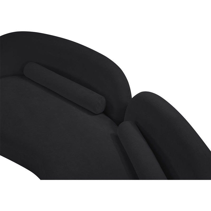 Meridian Daphne Black Chenille Fabric Sofa IMAGE 18