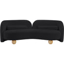 Meridian Daphne Black Chenille Fabric Sofa IMAGE 5
