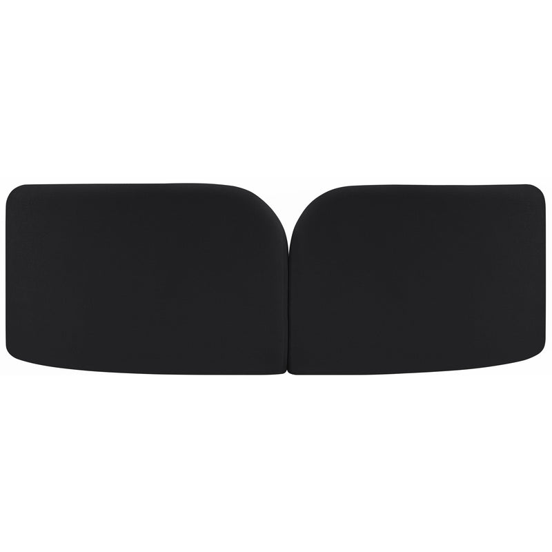 Meridian Daphne Black Chenille Fabric Sofa IMAGE 7