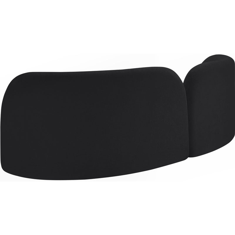 Meridian Daphne Black Chenille Fabric Sofa IMAGE 8