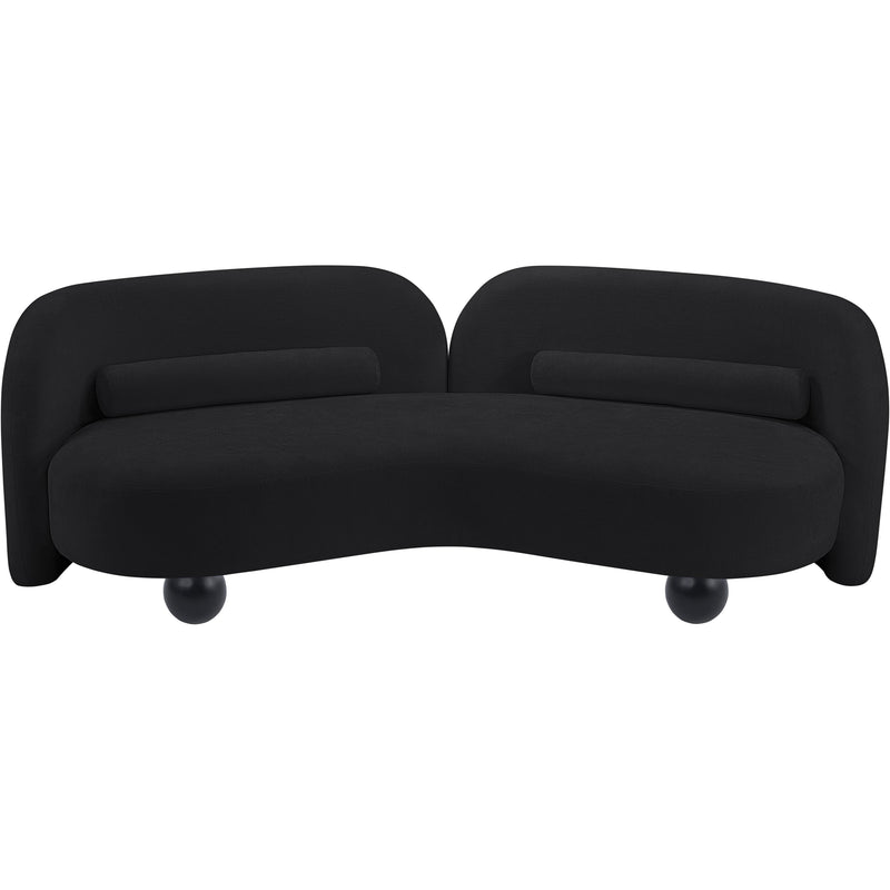 Meridian Daphne Black Chenille Fabric Sofa IMAGE 9